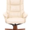 Oriental-Leather-Co-Ltd-The-Shanghai-Fauteuil-pivotant-inclinable-en-crote-de-cuir-et-repose-pieds-assorti-Crme-0-3 Oriental Leather Co Ltd. The Shanghai Fauteuil pivotant inclinable en croûte de cuir et repose-pieds assorti Crème