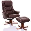 Oriental-Leather-Co-Ltd-The-Shanghai-Fauteuil-pivotant-inclinable-en-crote-de-cuir-et-repose-pieds-assorti-Noisette-0 Oriental Leather Co Ltd. The Shanghai Fauteuil pivotant inclinable en croûte de cuir et repose-pieds assorti Noisette