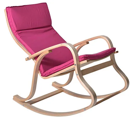 PEGANE-Rocking-Chair-Benny-en-Rose-L65-x-H91-x-P101-cm-0 PEGANE Rocking-Chair Benny en Rose, L65 x H91 x P101 cm