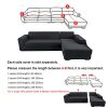PETCUTE-Housse-de-canap-d-Angle-Extensible-Couvre-canap-Protecteur-lastique-Housse-canap-l-Forme-Protege-Fauteuil-Noir-4-Places-0-0 PETCUTE Housse de canapé d' Angle Extensible Couvre canapé Protecteur élastique Housse canapé l Forme Protege Fauteuil Noir 4 Places