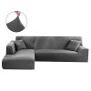 Relax love Housses de Canapé Extensible Polyester Spandex Housse Protecteur Canapés Tissu Stretch Slipcovers élastique Forme L, Inclus 1pc 3 Places (190-230cm) + 1pc 4 Places 230-330cm