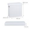 Relaxdays Tabouret de Rangement Pliable Polyester