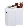 Relaxdays Tabouret de Rangement Pliable Polyester