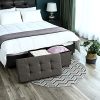 SONGMICS-Banc-de-Rangement-Tabouret-rembourr-Pliable-Coffre-avec-Couvercle-Pieds-en-Bois-Massif-Gain-de-Place-Volume-65L-Capacit-de-Charge-300-kg-pour-Chambre-Couloir-Gris-fonc-LSF16GYZ-0-0 SONGMICS Banc de Rangement, Tabouret rembourré Pliable, Coffre avec Couvercle, Pieds en Bois Massif, Gain de Place, Volume 65L, Capacité de Charge 300 kg, pour Chambre, Couloir, Gris foncé LSF16GYZ