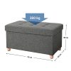 SONGMICS-Banc-de-Rangement-Tabouret-rembourr-Pliable-Coffre-avec-Couvercle-Pieds-en-Bois-Massif-Gain-de-Place-Volume-65L-Capacit-de-Charge-300-kg-pour-Chambre-Couloir-Gris-fonc-LSF16GYZ-0-3 SONGMICS Banc de Rangement, Tabouret rembourré Pliable, Coffre avec Couvercle, Pieds en Bois Massif, Gain de Place, Volume 65L, Capacité de Charge 300 kg, pour Chambre, Couloir, Gris foncé LSF16GYZ