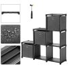 SONGMICS-Bibliothque-tagre-de-Rangement--6-Casiers-tagre-en-Forme-dchelle-avec-3-Botes-de-Rangement-Organiseur-DIY-Cadre-Robuste-en-mtal-Maillet-fourni-105-x-30-x-105-cm-Noir-LSN23BK-0-3 SONGMICS Bibliothèque, Étagère de Rangement à 6 Casiers, Étagère en Forme d'échelle avec 3 Boîtes de Rangement, Organiseur DIY, Cadre Robuste en métal, Maillet fourni, 105 x 30 x 105 cm, Noir LSN23BK