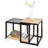 SoBuy-FBT35-Sch-Tables-Basses-Gigognes-Set-de-2-0 SoBuy FBT35-Sch Tables Basses Gigognes - Set de 2