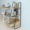 SoBuy® FRG219-N Bibliothèque Étagère Style échelle de 3 Niveaux et 1 tiroir Structure en métal -L44cmxP36cmxH115cm