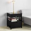 SoBuy-FRG258-SCH-Table-de-Chevet-Bout-de-Canap-Table-dAppoint-avec-2-tiroirs-et-1-tagre-de-Rangement-Noir-0-0 SoBuy® FRG258-SCH Table de Chevet Bout de Canapé Table d'Appoint avec 2 tiroirs et 1 étagère de Rangement - Noir