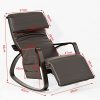 SoBuy® FST20-BR Fauteuil à bascule berçante relax avec pochette latérale amovible, Rocking Chair Bouleau Flexible