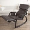 SoBuy® FST20-BR Fauteuil à bascule berçante relax avec pochette latérale amovible, Rocking Chair Bouleau Flexible