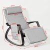 SoBuy® FST20-HG Eponge plus épais!! Fauteuil à bascule berçante relax avec pochette latérale amovible, Rocking Chair Bouleau Flexible