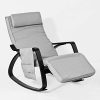 SoBuy® FST20-HG Eponge plus épais!! Fauteuil à bascule berçante relax avec pochette latérale amovible, Rocking Chair Bouleau Flexible