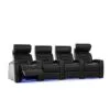 Srie-de-siges-Home-Stadium-Octane-Seating-Flex-Cuir-refendu-noir-Inclinaison-lectrique-Appui-tte-motoris-Porte-gobelets-lumineux-Range-Rectiligne-de-4-Siges-0 Série de sièges Home Stadium Octane Seating Flex - Cuir refendu noir - Inclinaison électrique - Appui-tête motorisé - Porte-gobelets lumineux - Rangée Rectiligne de 4 Sièges