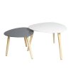 Table-basse-Ensemble-de-2-tables-dappoint-gigognes-scandinaves-Table-dappoint-triangulaire-moderne-pour-balcon-de-salon-Blanc-et-Gris-0-3 Table basse Ensemble de 2 tables d'appoint gigognes scandinaves Table d'appoint triangulaire moderne pour balcon de salon (Blanc et Gris)