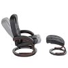 TecTake 401555 - Fauteuil Relax TV avec Pouf, Pivotant à 360°, Rembourrage Confortable et Doux
