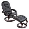 TecTake 401555 - Fauteuil Relax TV avec Pouf, Pivotant à 360°, Rembourrage Confortable et Doux