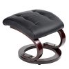 TecTake 401555 - Fauteuil Relax TV avec Pouf, Pivotant à 360°, Rembourrage Confortable et Doux