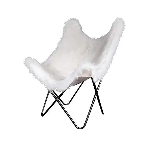 The-concept-factory-Fauteuil-Papillon-Fourrure-Blanc-Pieds-Noir-0 The concept factory Fauteuil Papillon Fourrure Blanc Pieds Noir