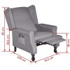 Tidyard-Fauteuil-de-Massage-Fauteuil-Relaxation-Rglable-en-Tissu-Gris-avec-Tlcommande-745-x-855-x-102-cm-0-3 Tidyard Fauteuil de Massage Fauteuil Relaxation Réglable en Tissu Gris avec Télécommande 74,5 x 85,5 x 102 cm
