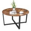 VASAGLE-Table-Basse-Ronde-Table-de-Salon-Style-Industriel-Cadre-Mtallique-Durable-Facile--Assembler-pour-Salon-Chambre--Coucher-Marron-Rustique-LCT88X-0-0 VASAGLE Table Basse Ronde, Table de Salon, Style Industriel, Cadre Métallique Durable, Facile à Assembler, pour Salon, Chambre à Coucher, Marron Rustique LCT88X