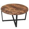 VASAGLE-Table-Basse-Ronde-Table-de-Salon-Style-Industriel-Cadre-Mtallique-Durable-Facile--Assembler-pour-Salon-Chambre--Coucher-Marron-Rustique-LCT88X-0 VASAGLE Table Basse Ronde, Table de Salon, Style Industriel, Cadre Métallique Durable, Facile à Assembler, pour Salon, Chambre à Coucher, Marron Rustique LCT88X