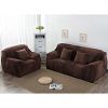VORCOOL Haute Élasticité Anti-acariens Épaississent Housses de Chaise Polyester Spandex Housse de Canapé Housse Housse pour Trois Personnes (Gris)