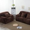 VORCOOL Haute Élasticité Anti-acariens Épaississent Housses de Chaise Polyester Spandex Housse de Canapé Housse Housse pour Trois Personnes (Gris)