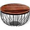 VidaXL Table Basse en Bois Massif pour Table Basse Multicolore Taille Unique