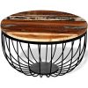 VidaXL Table Basse en Bois Massif pour Table Basse Multicolore Taille Unique