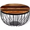 VidaXL Table Basse en Bois Massif pour Table Basse Multicolore Taille Unique