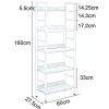 WOLTU-60x275x160cm-tagre-de-Rangement-en-mtal-et-Bois-5-tablettestagre-de-mtal-1647-0-2 WOLTU 60x27,5x160cm Étagère de Rangement en métal et Bois 5 tablettes,Étagère de métal #1647