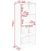 WOLTU-Bibliothque-Etagre-de-Rangement-50x30x118cm-en-MDF-pour-Salon-6-CompartimentsSK005ws-0-2 WOLTU Bibliothèque Etagère de Rangement 50x30x118cm en MDF pour Salon 6 Compartiments,SK005ws