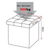 WOLTU Lot de 2 Tabouret Cube avec Coffre de Rangement Pliant,Couvercle Amovible siège en Lin coussiné, 37,5x37,5x38cm (L x W x H),4 Couleurs
