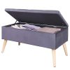 WOLTU-SH28serie-Tabouret-Pouf-Coffres-Bote-de-RangementSige-rembourr-en-LinVelours-795x395x40cmLxWxH-0-2 WOLTU SH28serie Tabouret Pouf Coffres Boîte de Rangement,Siège rembourré en Lin/Velours 79,5x39,5x40cm(LxWxH)