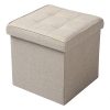 WOLTU-Tabouret-Pouf-Coffre-Bote-de-Rangement-Banc-de-Rangement-Coffre-Sige-rembourr-en-Lin-Sige-Pliable-Gagner-de-lespace-375x375x38CM-0 WOLTU Tabouret Pouf Coffre Boîte de Rangement Banc de Rangement Coffre, Siège rembourré en Lin, Siège Pliable Gagner de l'espace, 37,5x37,5x38CM