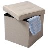 WOLTU-Tabouret-Pouf-Coffre-Bote-de-Rangement-Banc-de-Rangement-Coffre-Sige-rembourr-en-Lin-Sige-Pliable-Gagner-de-lespace-375x375x38CM-0-2 WOLTU Tabouret Pouf Coffre Boîte de Rangement Banc de Rangement Coffre, Siège rembourré en Lin, Siège Pliable Gagner de l'espace, 37,5x37,5x38CM