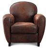 Wadiga-Fauteuil-Club-Aspect-Cuir-Vieilli-Marron-0 Wadiga Fauteuil Club Aspect Cuir Vieilli Marron