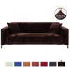 YJOY Élastique Housse de canapé, 1 2 3 4 5 Places Housse de canapé Pure Color Velvet s'adapte Parfaitement à Un Tissu Tissu Stretch Sofa(Le canapé d'angle en L Doit en Acheter Deux)