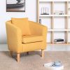 York Fauteuil en tissu Jaune