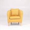 York Fauteuil en tissu Jaune