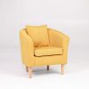 York Fauteuil en tissu Jaune