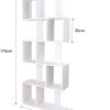 amzdeal-Bibliothque-tagres-en-Bois-Moderne-5-Niveaux-de-Rangement-Meuble-Dimension-175-70-235cm-tages-de-Rangement-Forme-S-pour-Salon-Chambre-Bureau-Couleur-Blanc-0-0 amzdeal Bibliothèque Étagères en Bois Moderne, 5 Niveaux de Rangement Meuble - Dimension 175 * 70 * 23,5cm - Étages de Rangement Forme S pour Salon, Chambre, Bureau (Couleur Blanc)