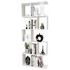 amzdeal-Bibliothque-tagres-en-Bois-Moderne-5-Niveaux-de-Rangement-Meuble-Dimension-175-70-235cm-tages-de-Rangement-Forme-S-pour-Salon-Chambre-Bureau-Couleur-Blanc-0 amzdeal Bibliothèque Étagères en Bois Moderne, 5 Niveaux de Rangement Meuble - Dimension 175 * 70 * 23,5cm - Étages de Rangement Forme S pour Salon, Chambre, Bureau (Couleur Blanc)