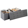 eSituro-OM006-A-Repose-Pieds-Tabouret-Pouf-Tabouret-Coffres-Banc-Tabouret-avec-Compartiment-de-Rangement-rembourr-en-LinSimilicuir-0 eSituro OM006-A Repose-Pieds Tabouret Pouf Tabouret Coffres Banc Tabouret avec Compartiment de Rangement rembourré en Lin/Similicuir
