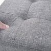 eSituro-OM014-A-Repose-Pieds-Chaises-Pouf-Tabouret-Coffres-Tabouret-Cube-avec-Compartiment-de-Rangement-Couvercle-de-Lin-Amovible-Pied-en-Bois-0-0 eSituro OM014-A Repose-Pieds Chaises Pouf Tabouret Coffres Tabouret Cube avec Compartiment de Rangement Couvercle de Lin Amovible Pied en Bois