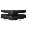 [en.casa] Table Basse avec Plateau Tournant Panneau de Fibre de Bois Plusieurs Couleurs 76 x 76 x 38 cm