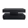 [en.casa] Table Basse avec Plateau Tournant Panneau de Fibre de Bois Plusieurs Couleurs 76 x 76 x 38 cm