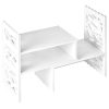 extensible-ajour-Organiseur-de-bureau-Bibliothque-tagre-Blanc-mat-0-3 extensible ajouré Organiseur de bureau Bibliothèque, étagère, Blanc mat