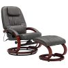 mewmewcat-Fauteuil-de-Massage-avec-Repose-Pied-Fauteuils-Relaxants-avec-Fonction-de-Chauffage-Gris-Similicuir-0 mewmewcat Fauteuil de Massage avec Repose-Pied, Fauteuils Relaxants avec Fonction de Chauffage, Gris Similicuir